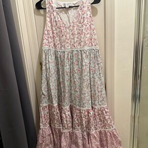 LoveShackFancy Floral Midi Dress
